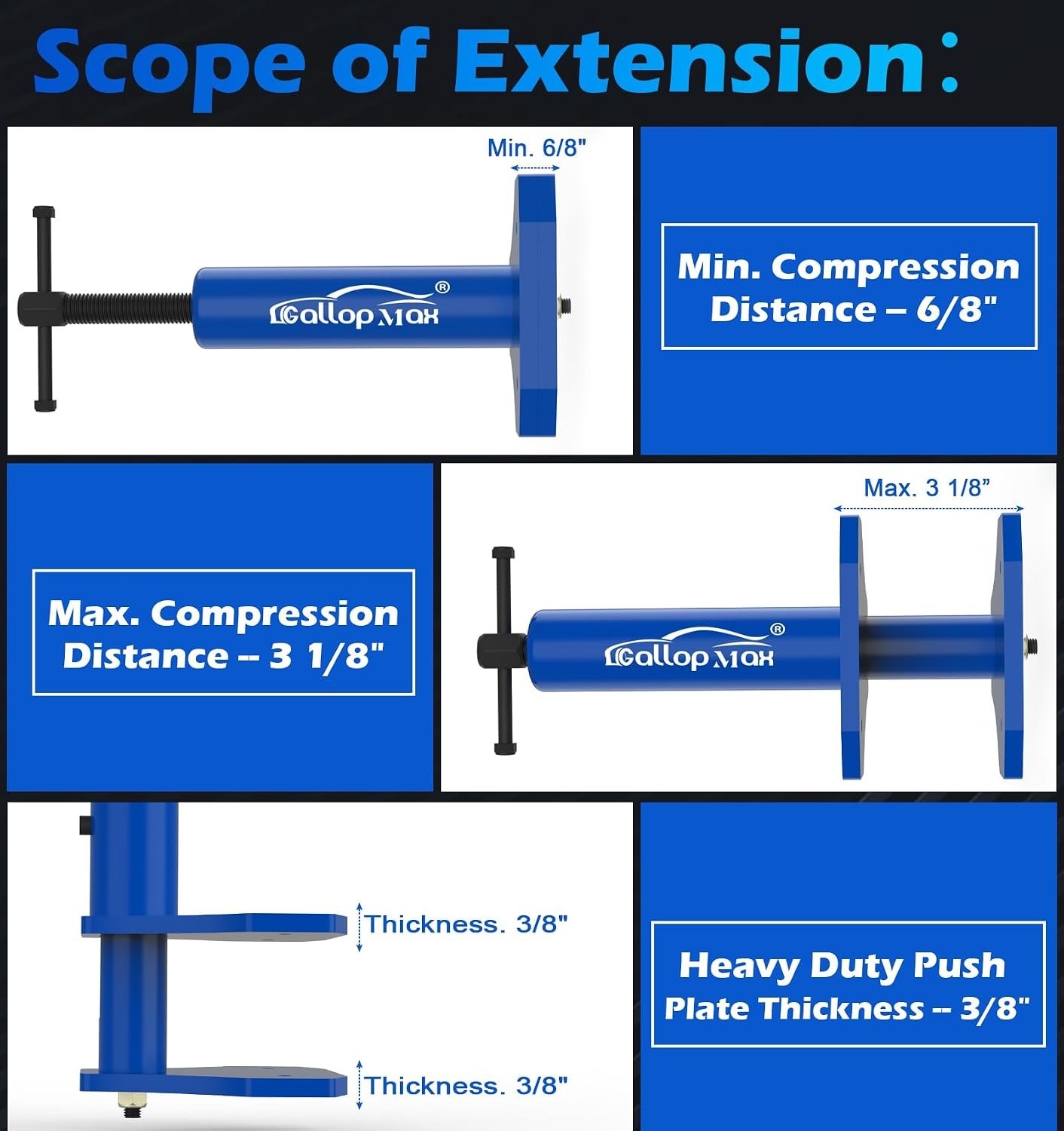 Universal Brake Caliper Press Tool for 1-6 Piston Systems – Durable & Efficient