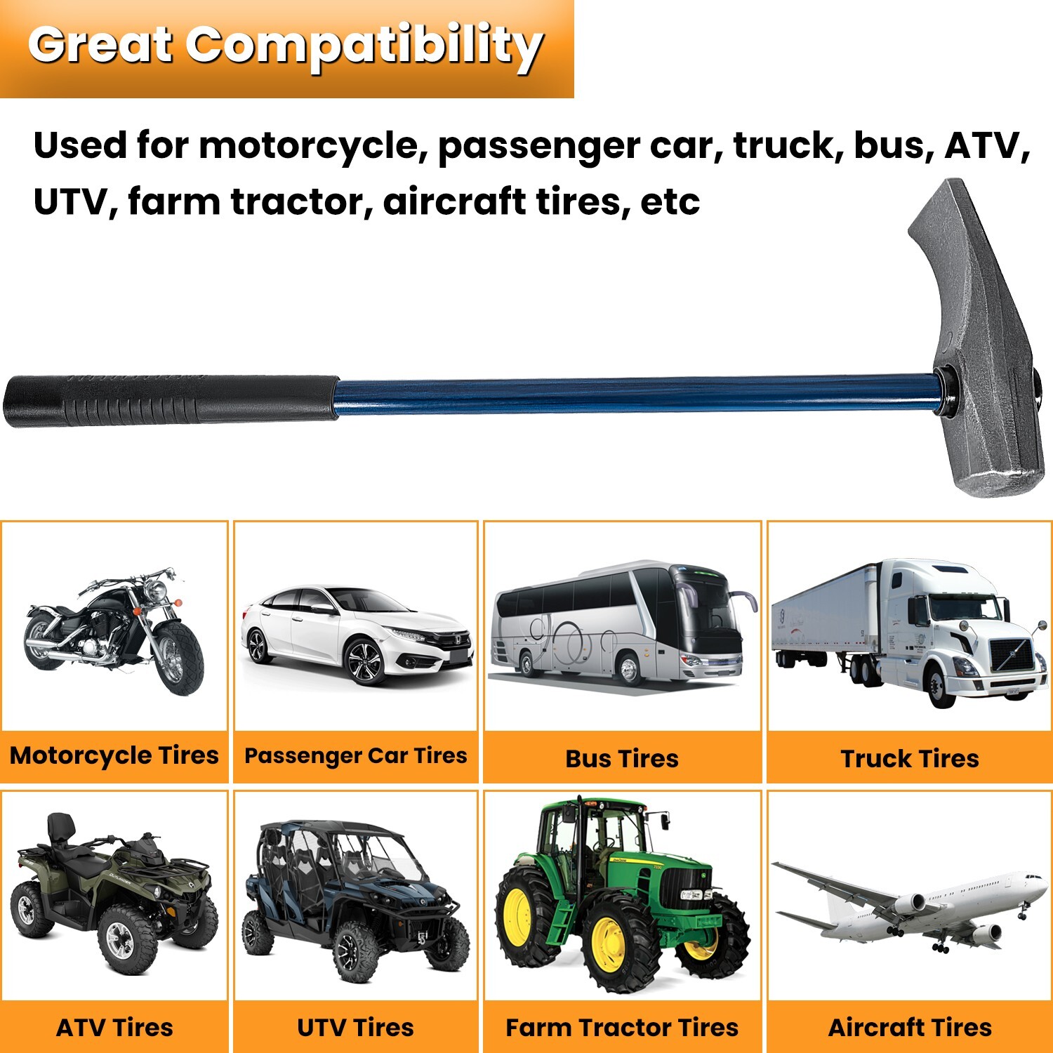 Replace for Ken-Tool 35429 Tire Bead Breaker Wedge TG11E Tire Hammer 32 in, STL