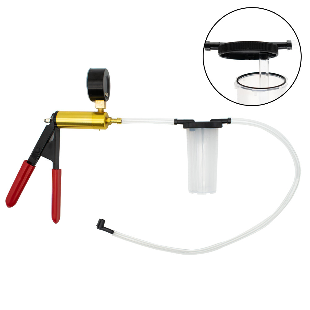 Hand Held Vacuum Pressure Pump Tester Set Brake Fluid Bleeder Bleeding Tools NEW