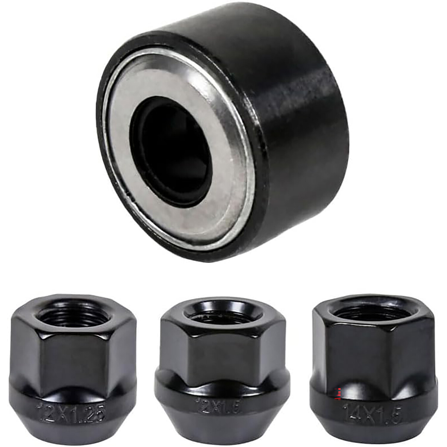 Universal Wheel Stud Installer Tool with 3/4″ Hex Wheel Lug Nuts, Black