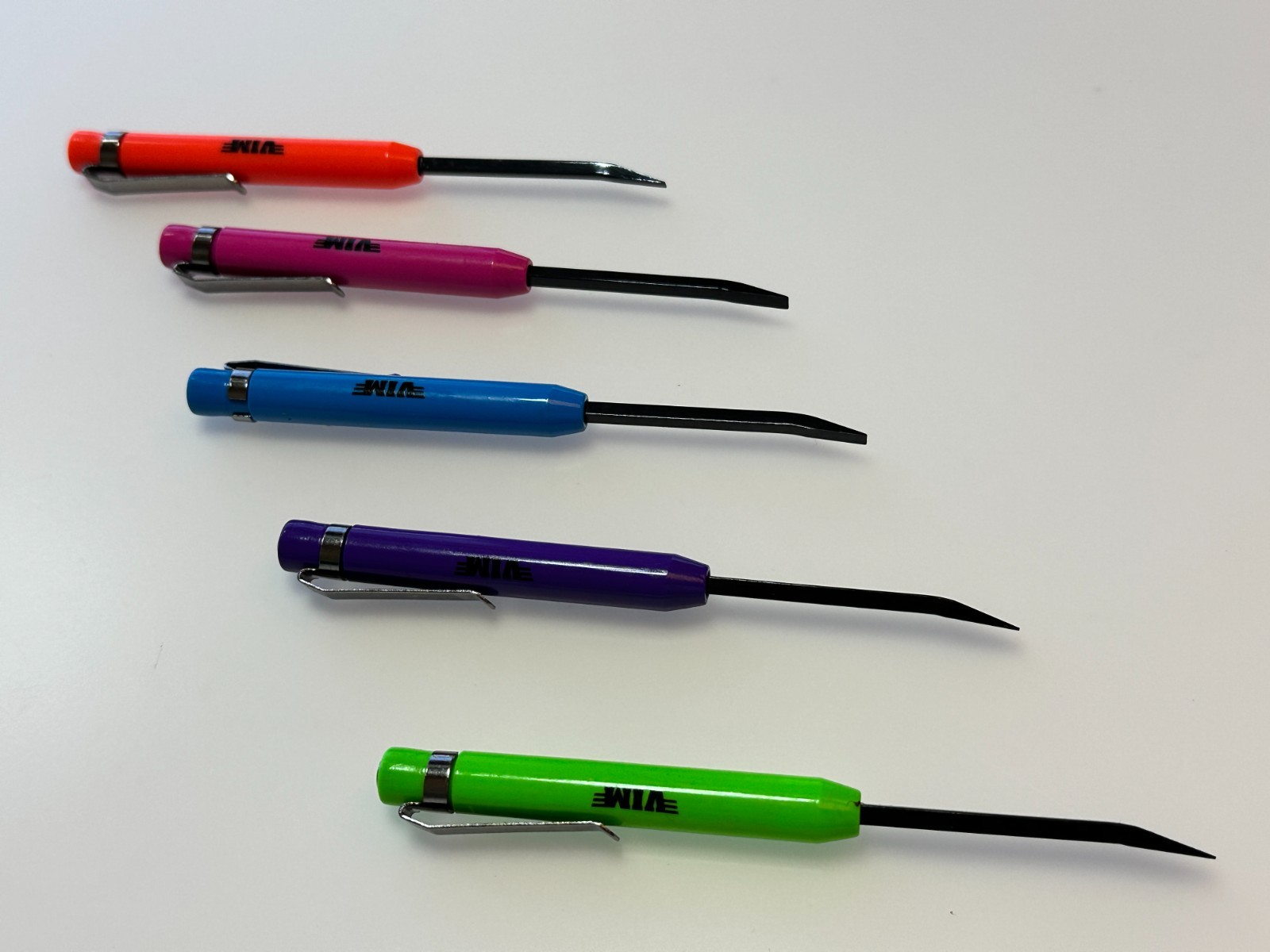 VIM Tools 5pc Mini Pocket Pry Bar Set w/Pocket Clip & Magnet (ALL MULTI-COLORS)