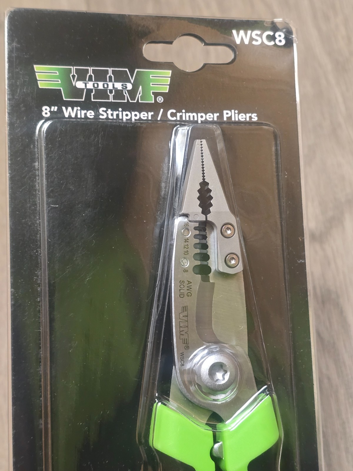 VIM Tools Electrical Wire Crimper, Strippers, & Cutting Long Nose Pliers #WSC8