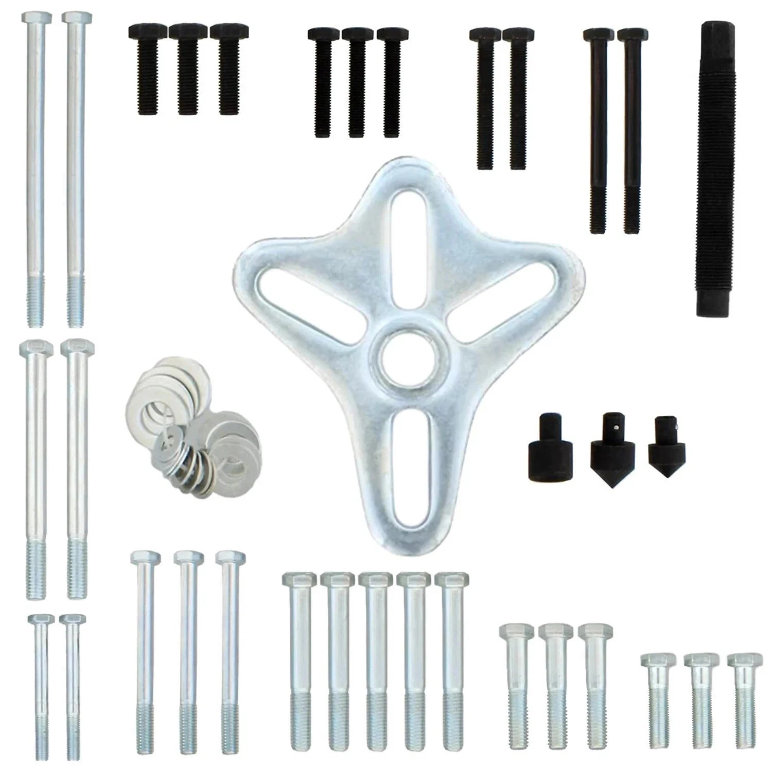 46pcs Harmonic Balancer Puller Tool Set Gear Pulley Steering Wheel Removal New