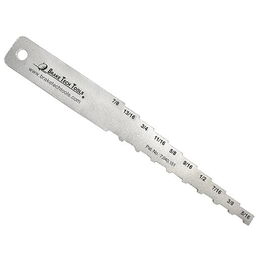 Brake Lining Measuring Tool Gauge Stainless Steel 8 Inch