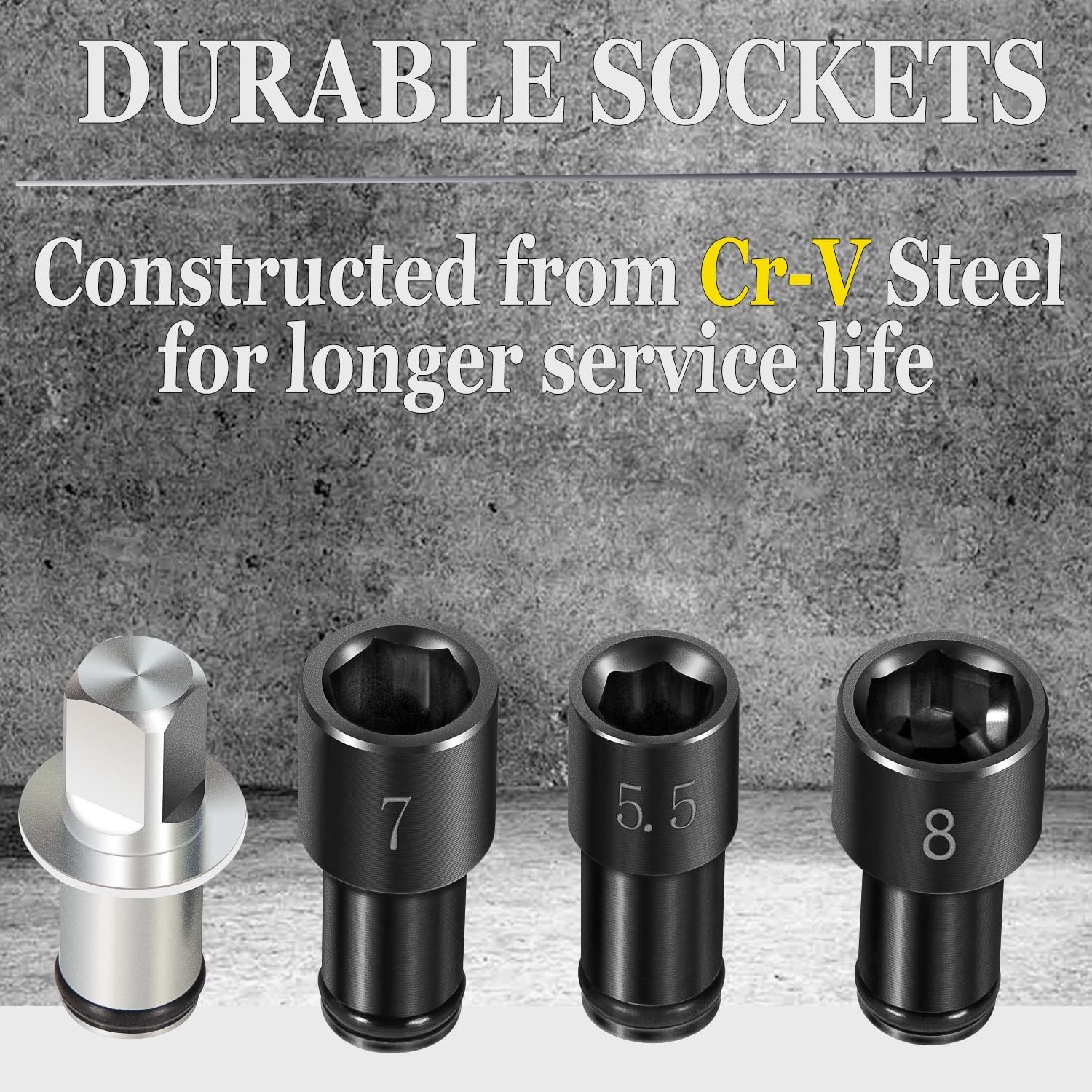 64180 Actuator Motor Wrench Tool Set include Sockets & 1/4″ Square Drive Adapter