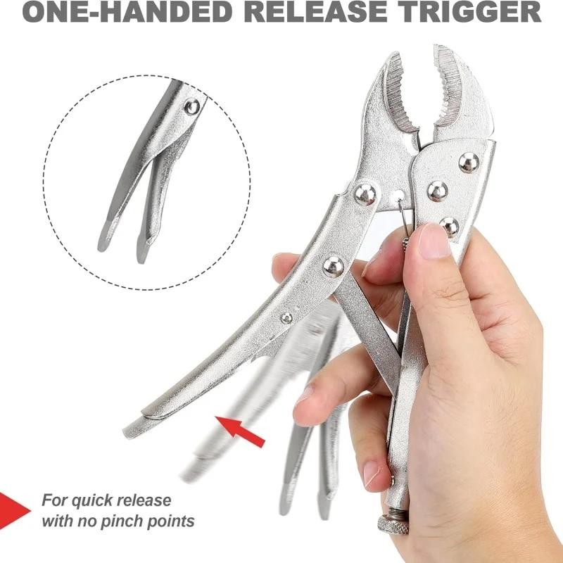 Powerful Locking Pliers 5/7/10″ Curved Jaw Pliers Heavy-duty Pressure Pliers