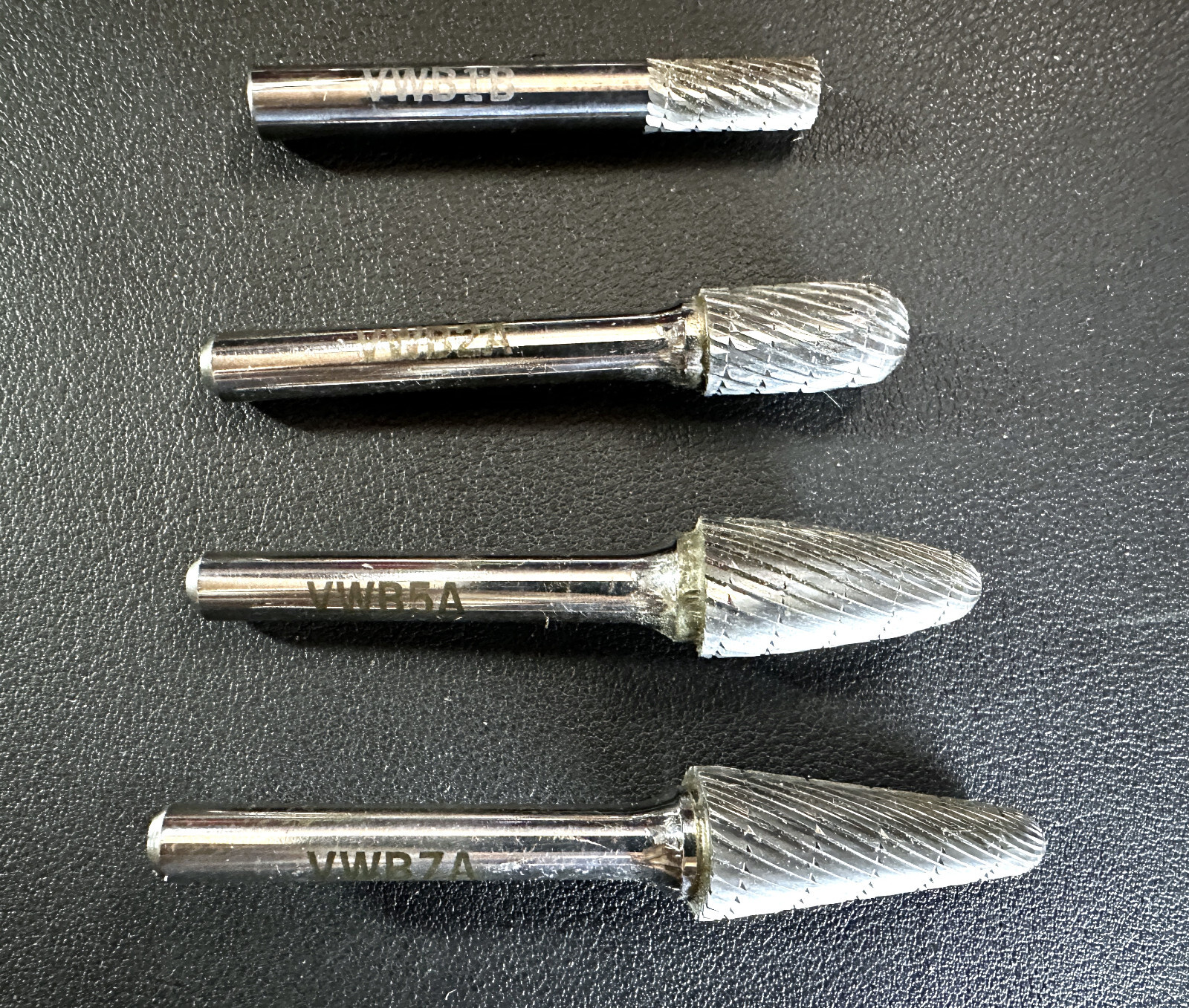 BLUE POINT VWB400 4 Piece Carbide Burr Set with Kit Bag USA