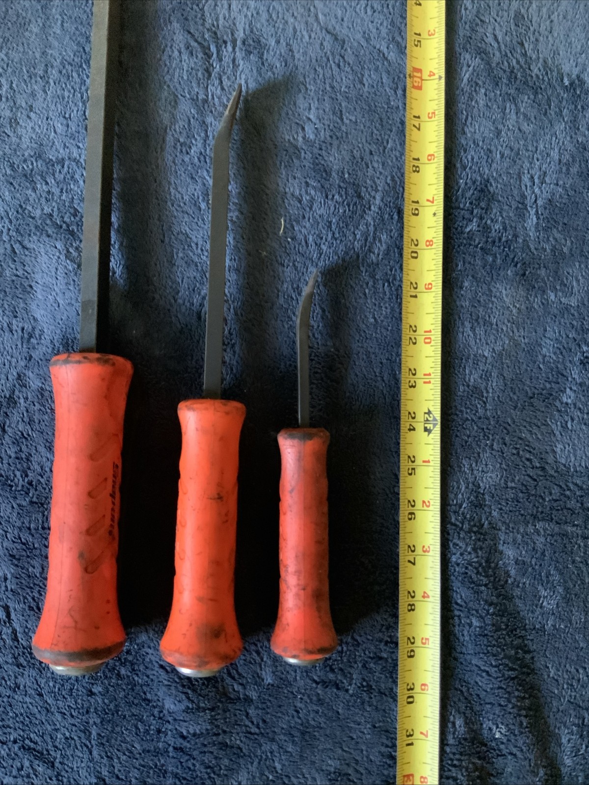 Snap On 3pc Striking Pry Bar Set, Used….orange…..