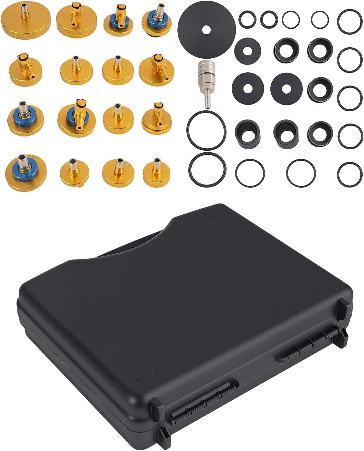 Brake Bleeder Adapter Kit 17 Pcs for Most Cars Aluminum Pressure Bleeding Tool