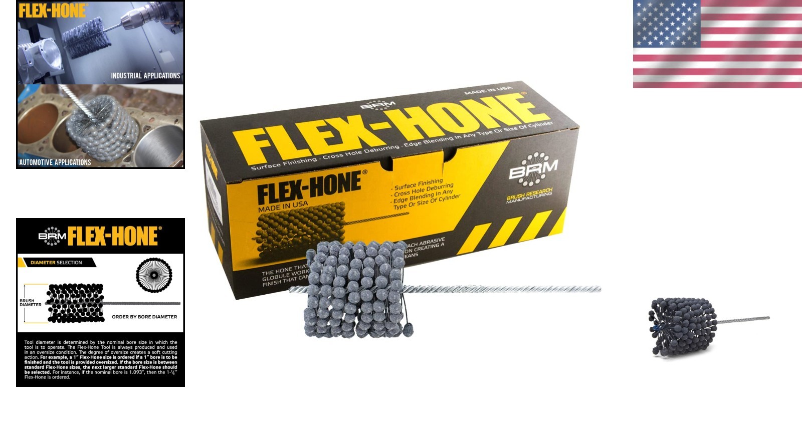 240 Grit Silicon Carbide Flex-Hone, 3-1/2″ Diameter for Deburring & Finishing