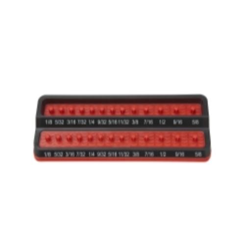 Mechanics Time Saver PSH25S-RED 1/4 In. Fractional Sae Peg Socket Holder, Red