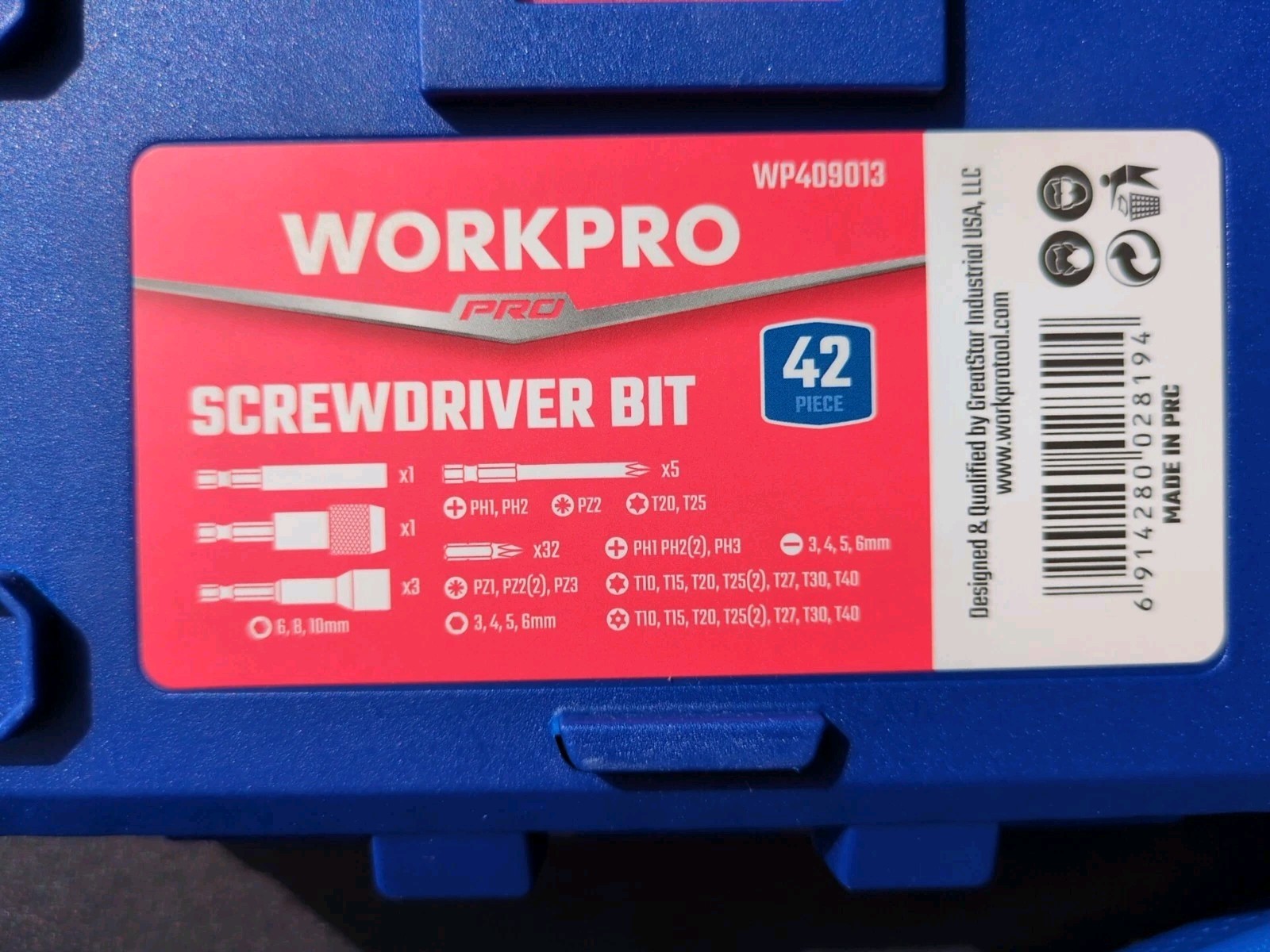 WorkPro Tools Bit Set Ultimate Combo Pack New 4-Sets NEW with LIFETIME WARRANTY