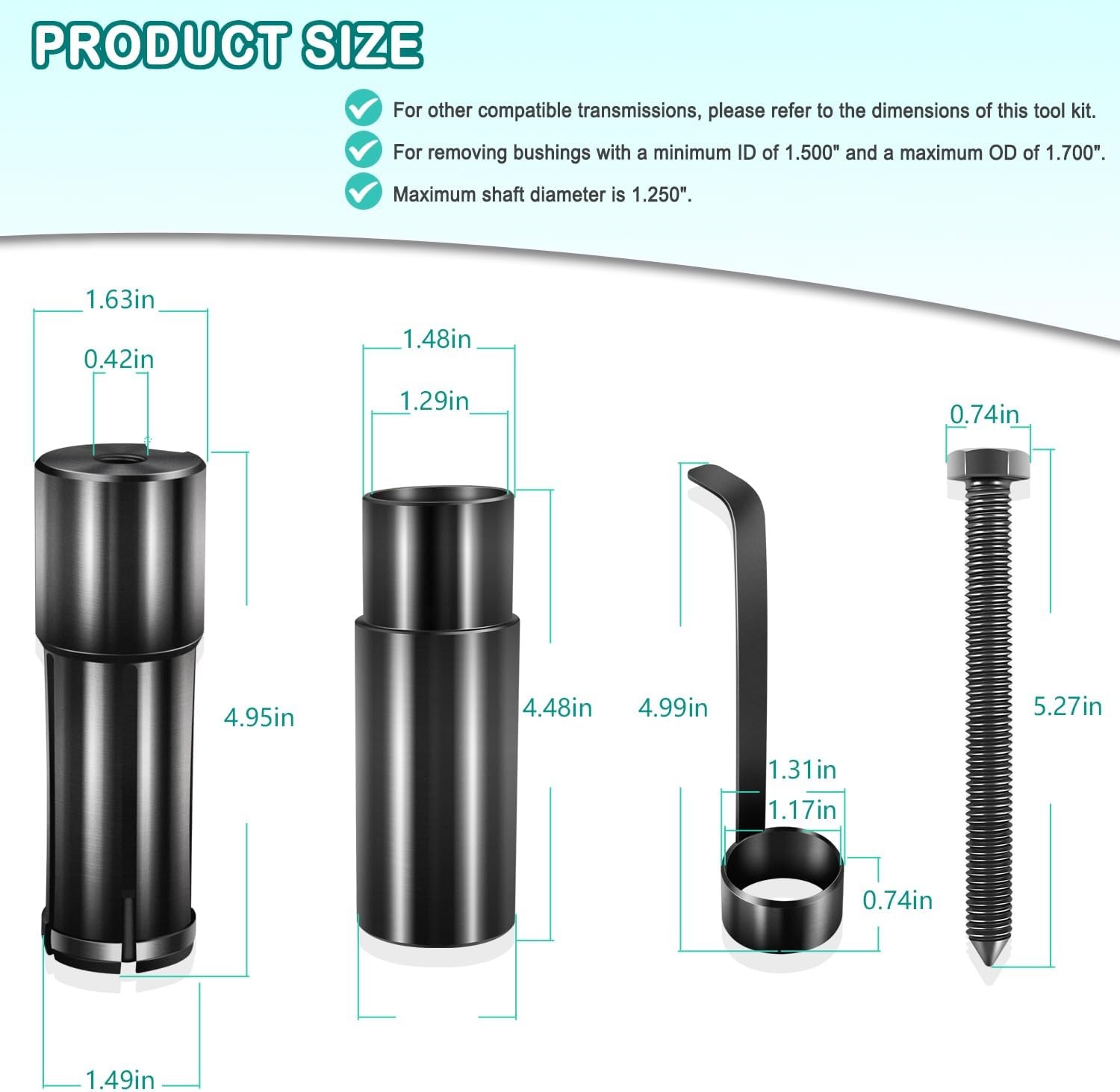 T-0160 Extension Housing Bushing Driver Remover Installer Tool for GM 350,180,T5