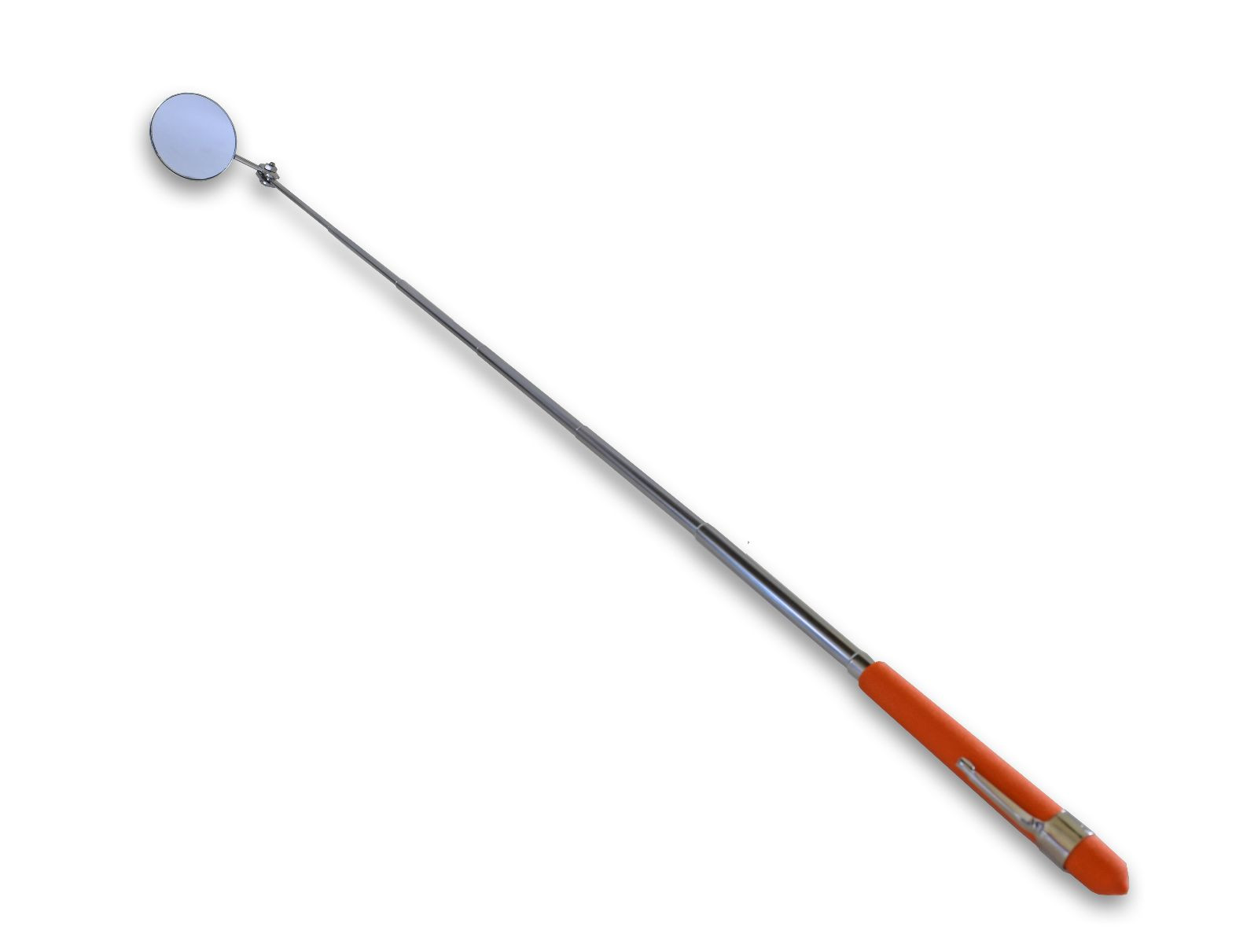 2″ Inch Telescoping Inspection Glass Mirror with Cushion Handle and Pocket Clip