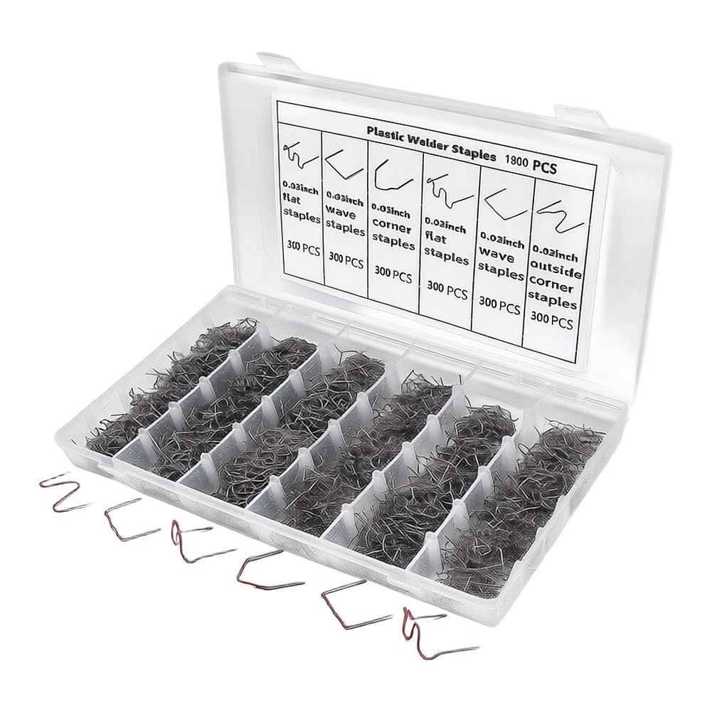 Plastic Welding Kit 1800 Pieces Stainless Steel Staples for Welder Tools