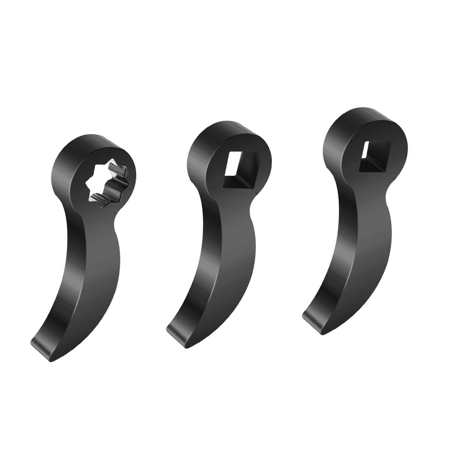 3 PCS 1/2 in 3/8 in Pry Bar Tool Head Adapter for Automotive Disassembly Work