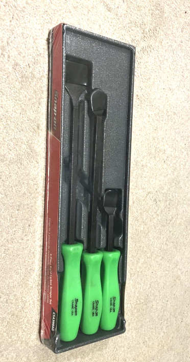 New Snap-on™ CSA300AG Green 3pc Heavy-Duty Carbon Scraper Set