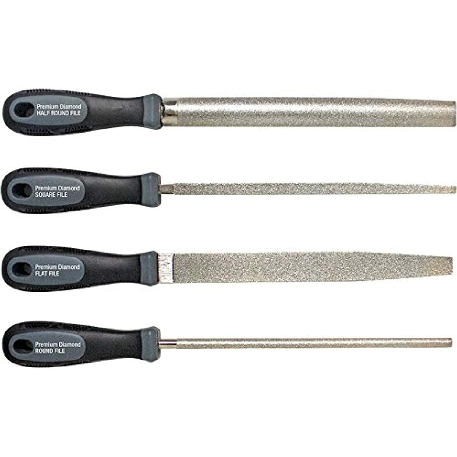 Innovative Products Of America-8108 8″ Diamond File Set – Black and Silver