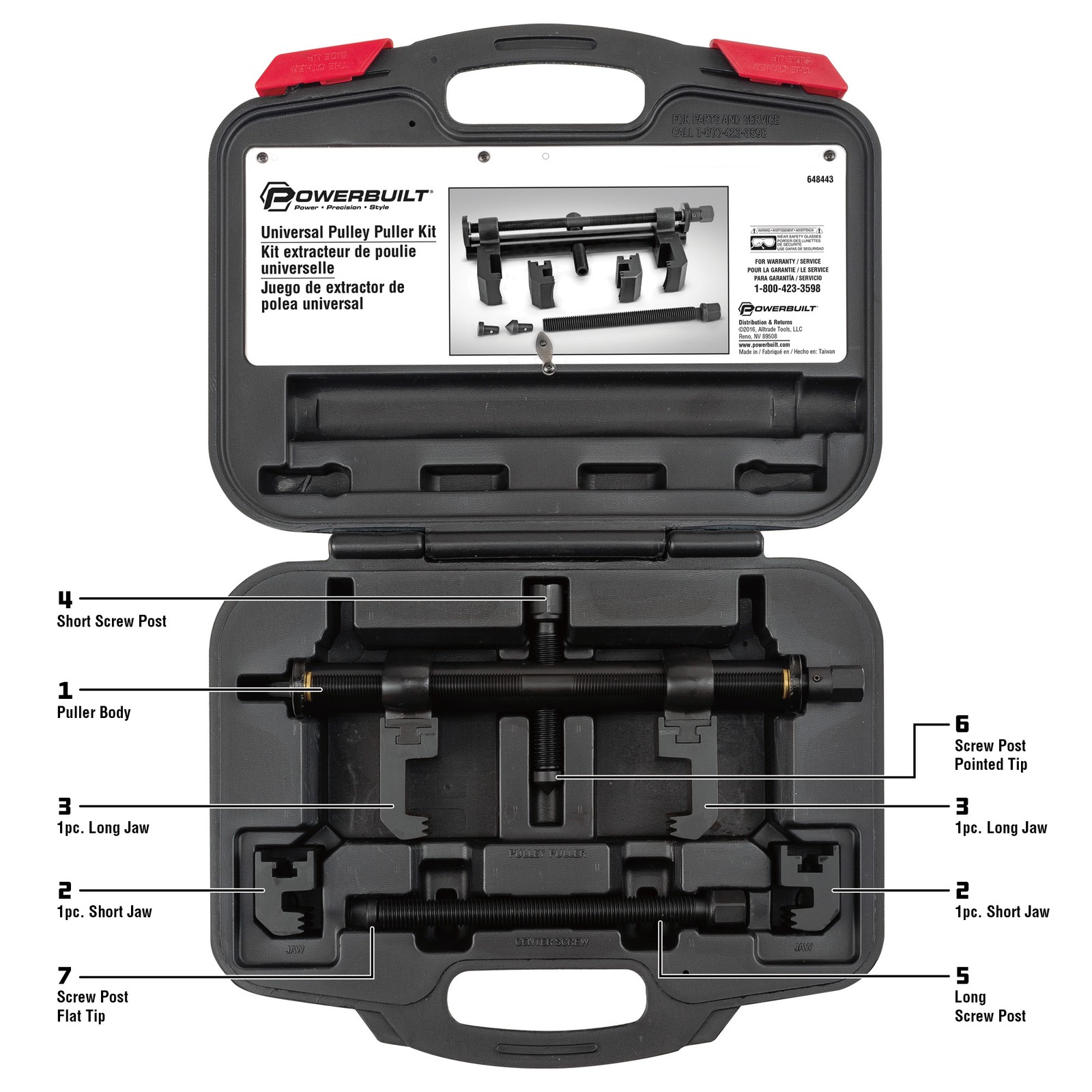 Powerbuilt Universal Pulley Puller Kit – 648443