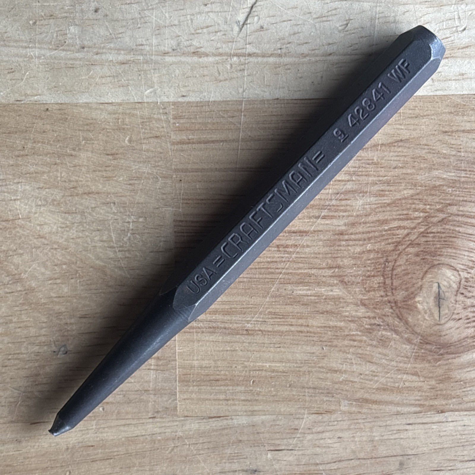 Craftsman 3/8″ Center Punch 4-1/2″ Long Black Oxide WF 9 42841 Made in USA