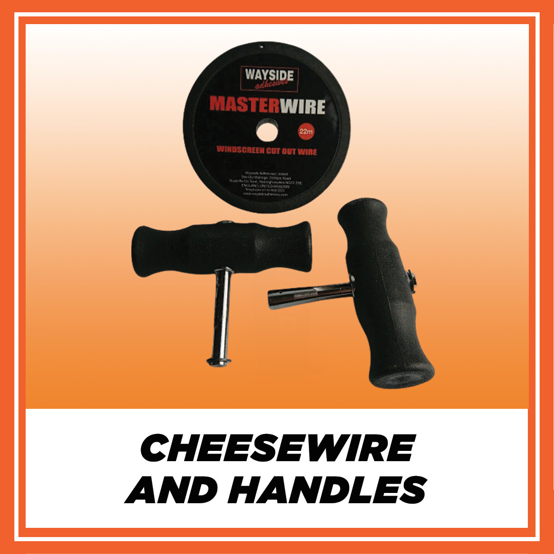 WINDSCREEN GLASS CUTTING OUT REMOVAL CHEESE WIRE AND HANDLES SET 22m ROLL