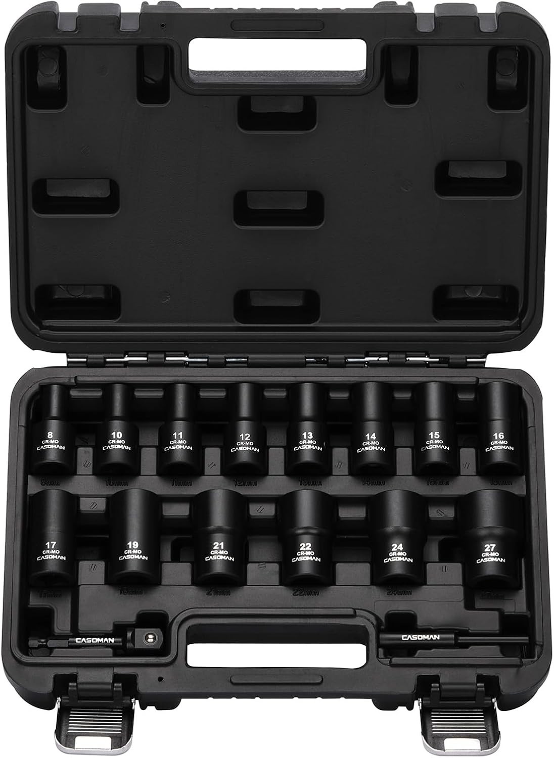 16PCS 1/2″ Drive Impact Bolt &Nut Extractor Socket Set Stripped Lug Nut Remover