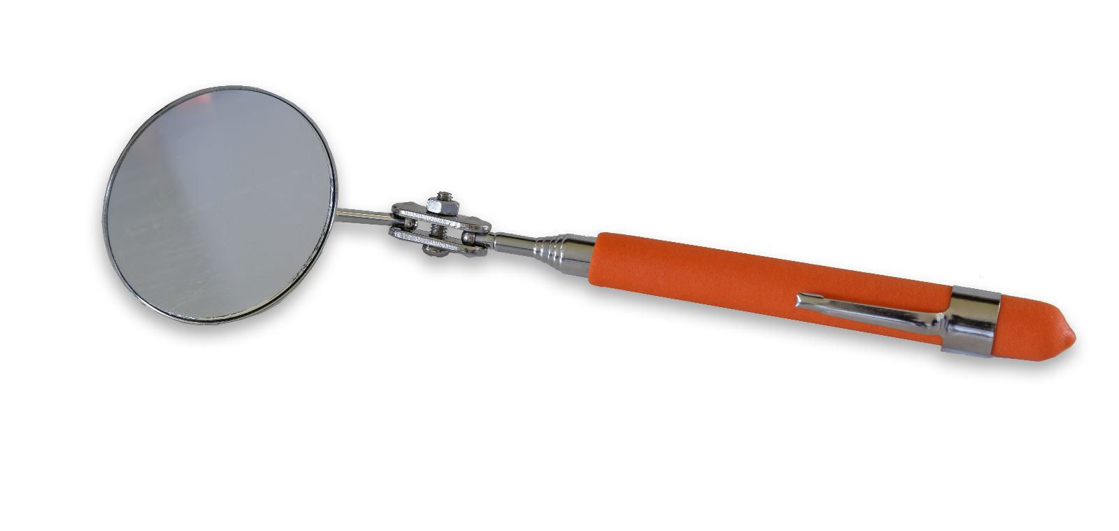 2″ Inch Telescoping Inspection Glass Mirror with Cushion Handle and Pocket Clip