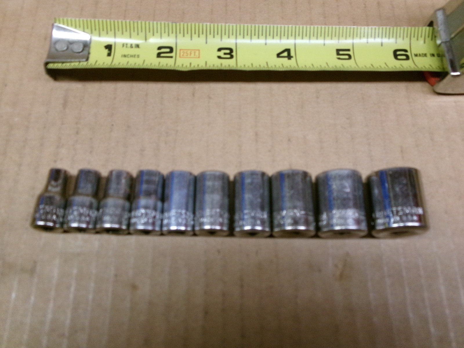 Craftsman USA 1/4″ Drive 1-Piece 12-Point Socket Set 3/16″ – 9/16″