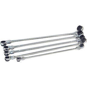 5 Pc. XL Ratcheting Wrench Set with 10 Metric Sizes PLT-99650 Brand New!