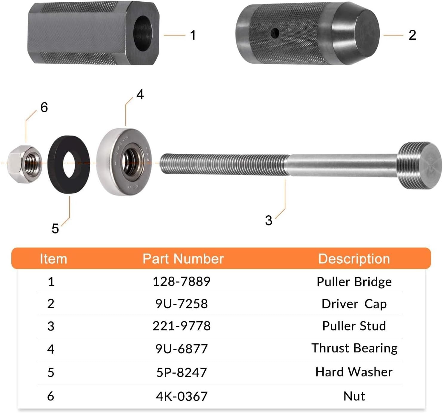 9U-6891 Injector Sleeve Cup Remover Installer for CAT 3406E C10 C12 C15 C16 C-18