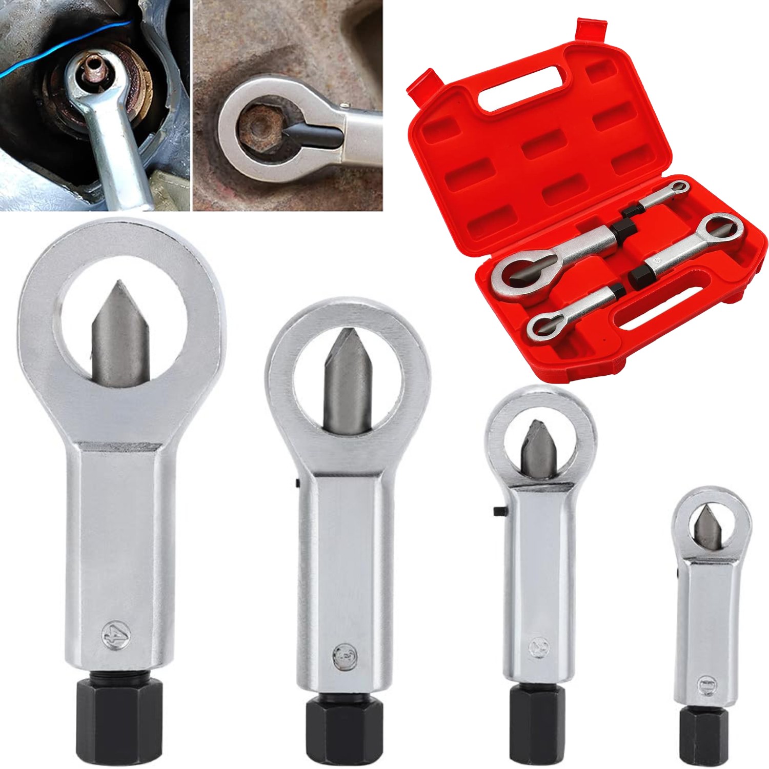 9-27mm Nut Splitter Breaker Set Nut Remover Extractor Adjustable Cracker Tools