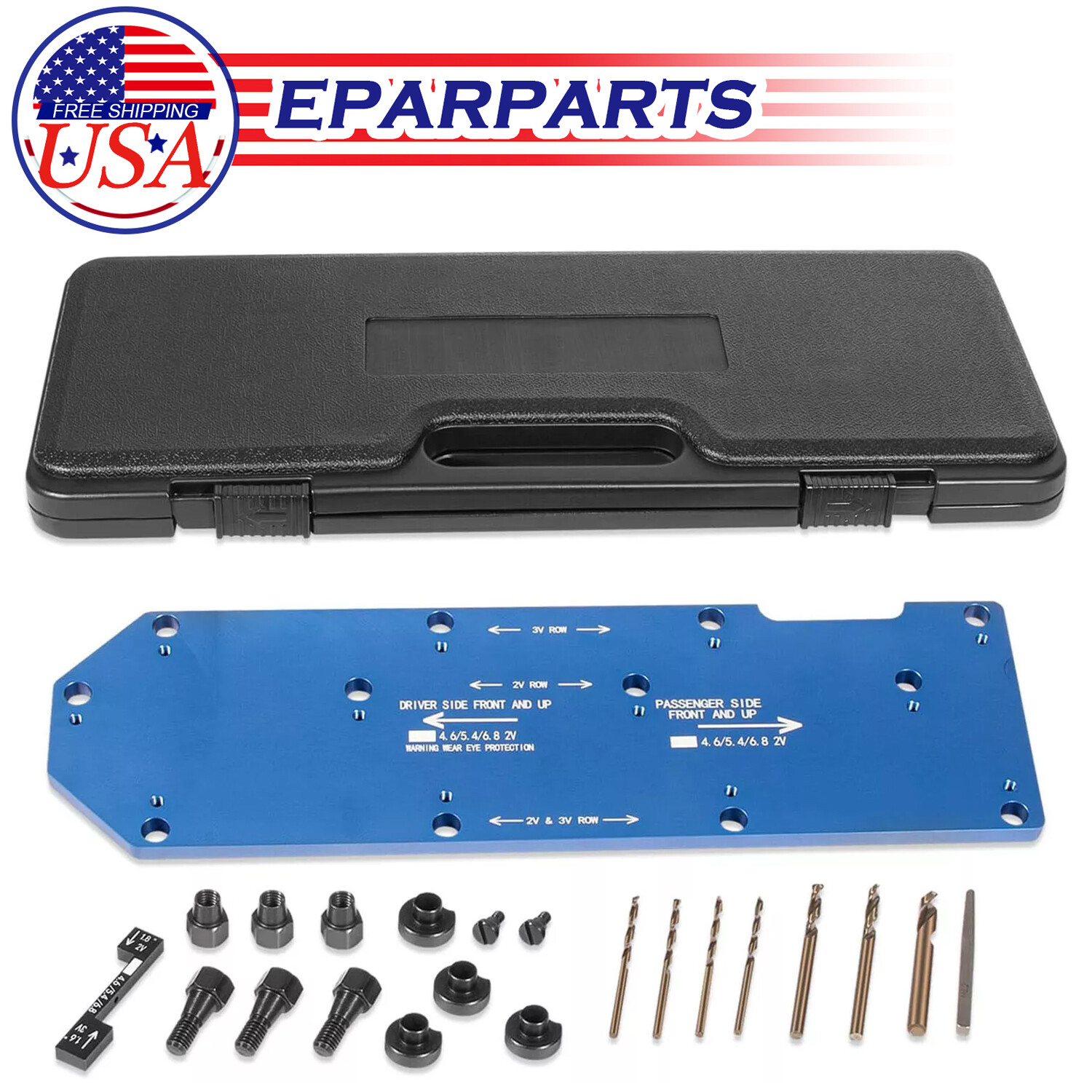 For Ford 4.6L/5.4L/6.8L V10 2 & 3 Valve Triton 71600 Manifold Drill Template Kit
