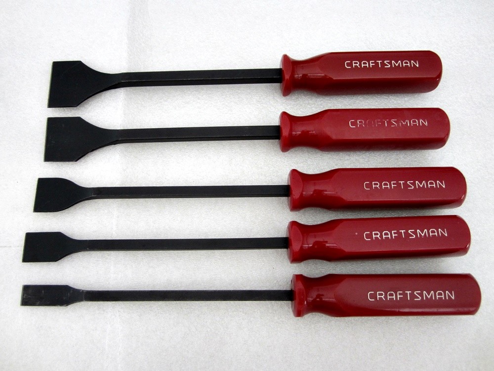 Vintage Craftsman 5pc Carbon Gasket Scraper Set Made in USA