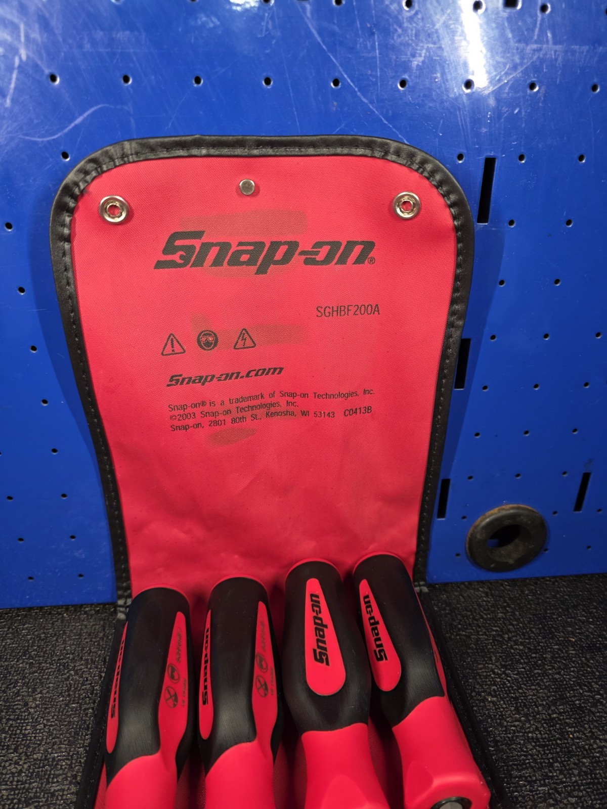 Snap-on Tools SGHBF200A 4-Piece LIGHT USE Red Handle Round File Set See Details