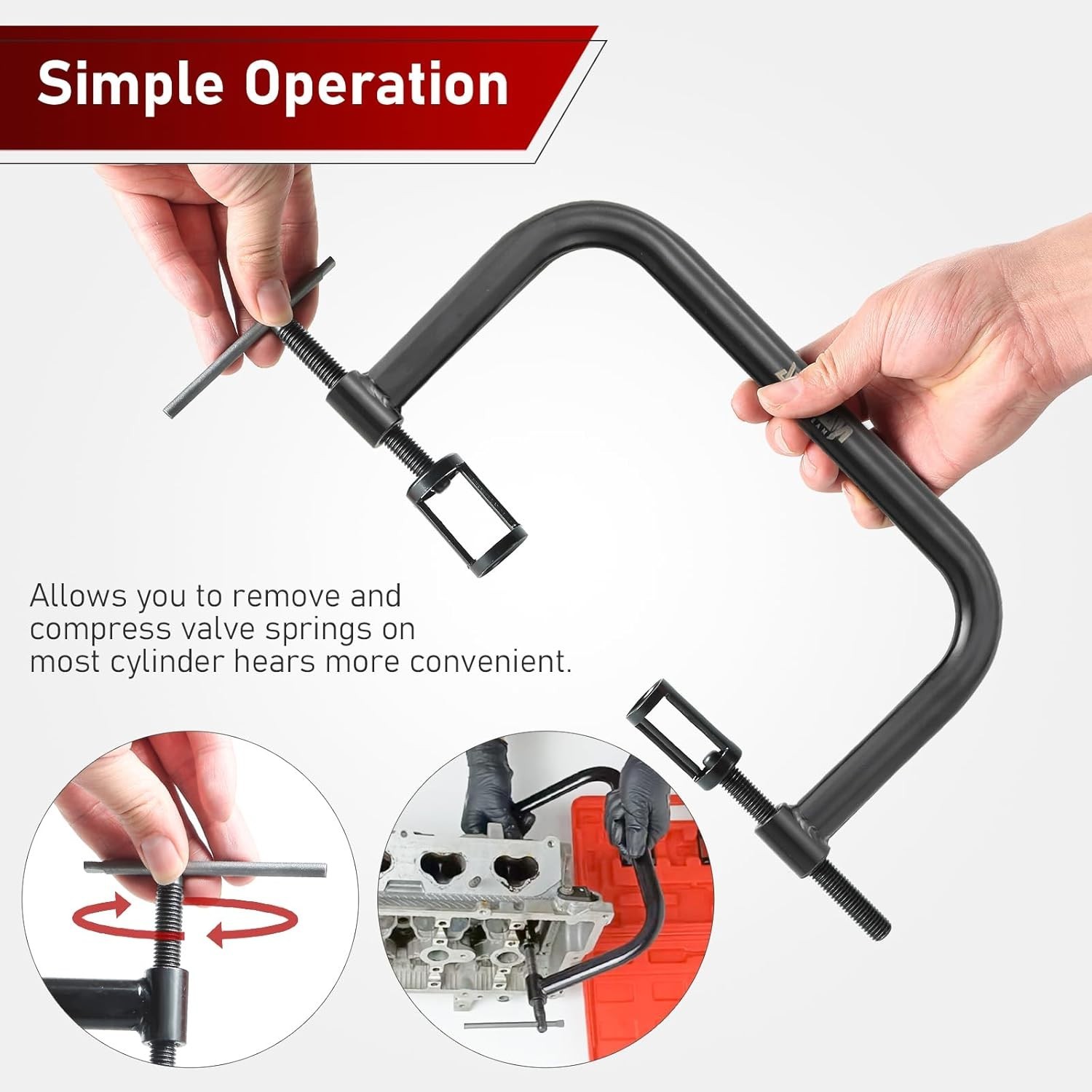 10-Piece Valve Spring Compressor C-Clamp Service Kit for Professionals