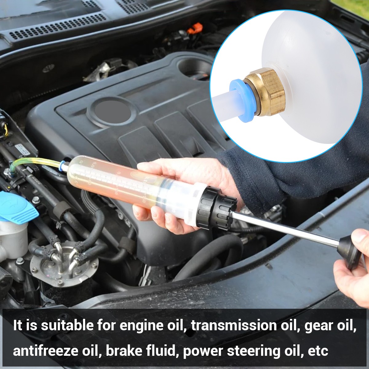 Oil Fluid Extractor 200/500cc Filling Oil Changer Syringe Transfer Liquid Pump