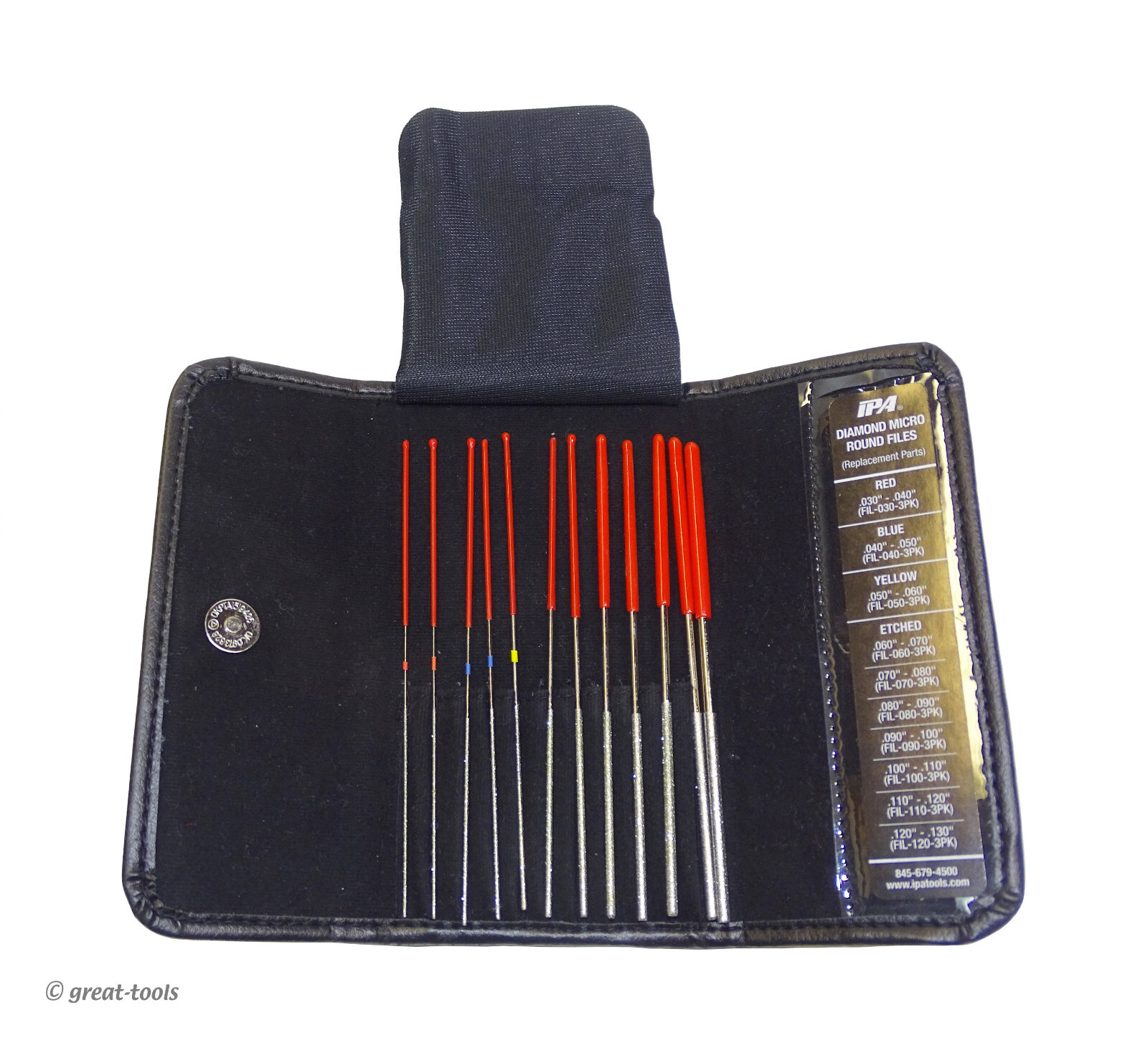 ROUND DIAMOND MICRO FILES – female harness connecter cleaner – terminal tools