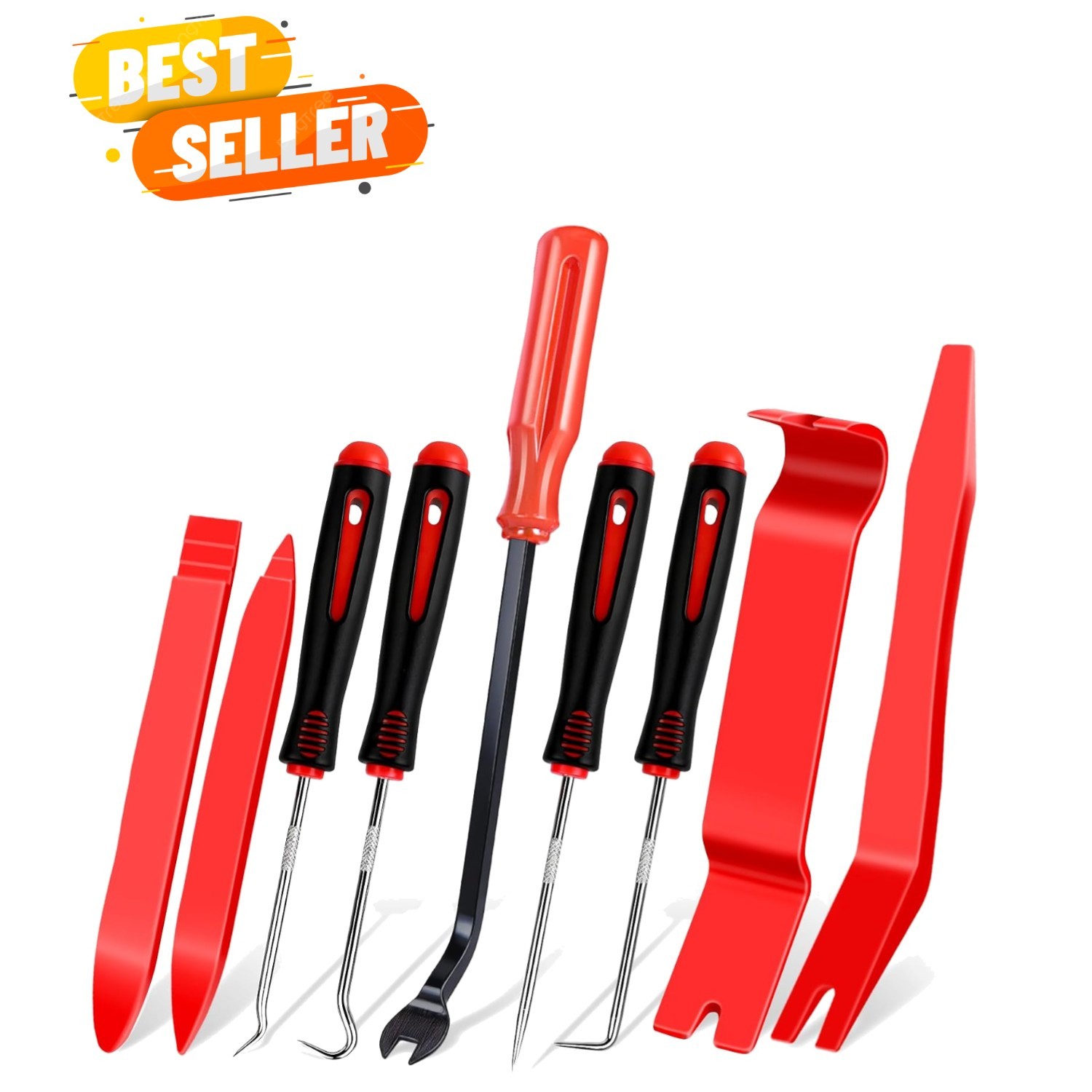 9 Pcs Auto Trim Removal Tool Set – Plastic Pry Tool Kit, Car Door Panel Windo…