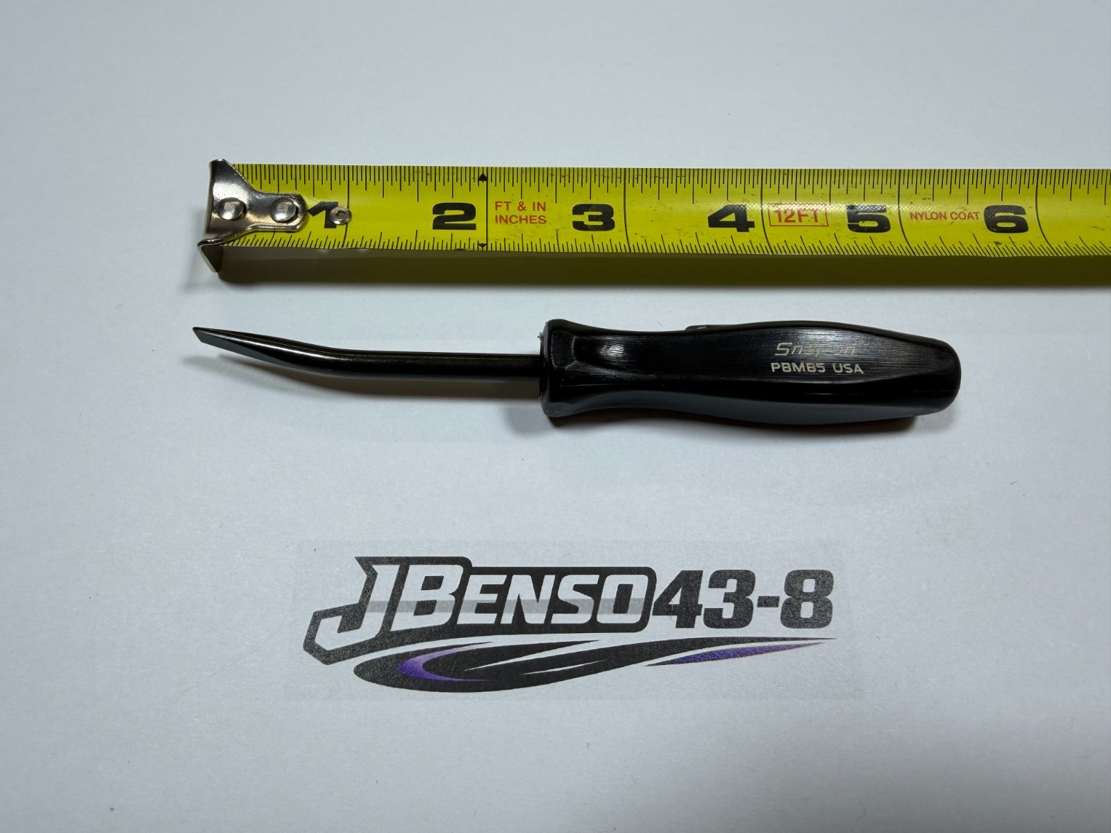 Snap-on Tools USA NEW BLACK 5″ Length Angle Tip Mini Pocket Prybar PBMB5BK