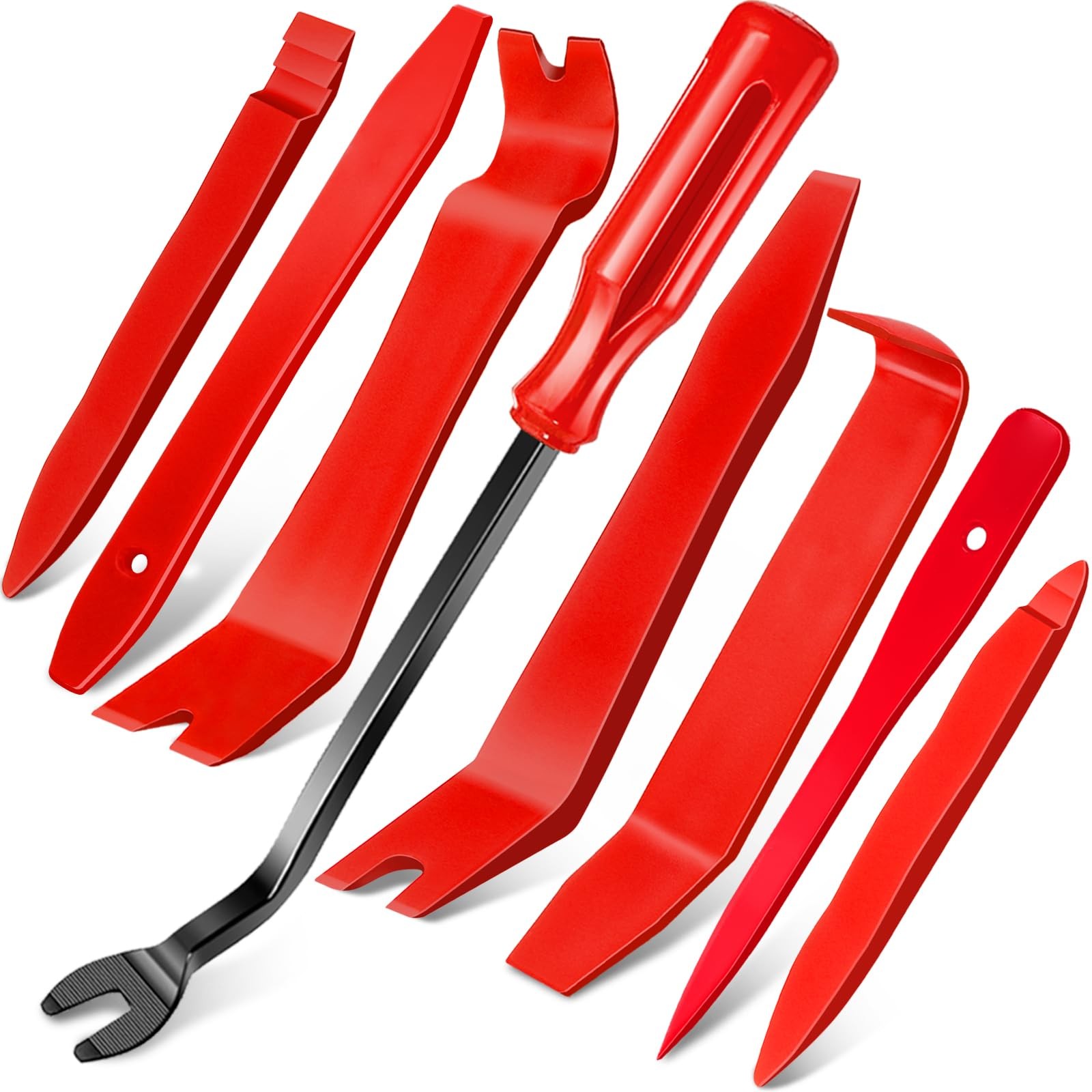 8Pcs Auto Trim Disassembly Tool Set,Nylon Plastic Fasteners Remover Tools for…