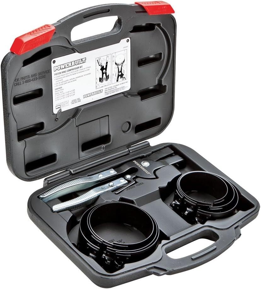 Piston Ring Compressor Tool Set for Car Engine Vehicle Maintenance Clamps Ratche
