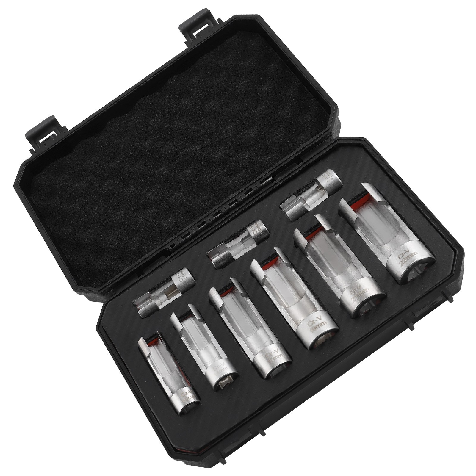 Diesel Injector Fuel Line Socket Wrench Set 17mm 19mm 21mm 22mm 3/8″ sockets