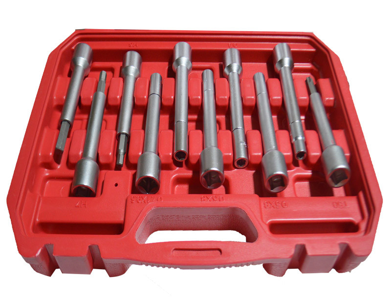 18 pcs Suspension Shock Absorber Strut Nut Removal Tool Red Work-box Tool Kit