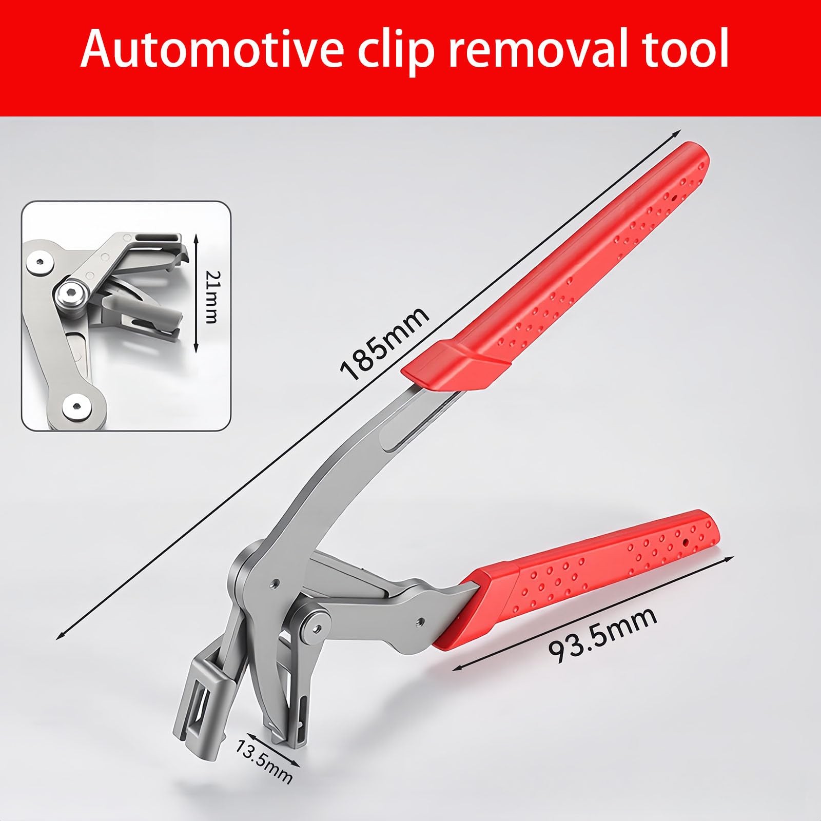 Car Clip Pliers, Spring-Loaded Panel Removal Pliers Tool, XXL, Red