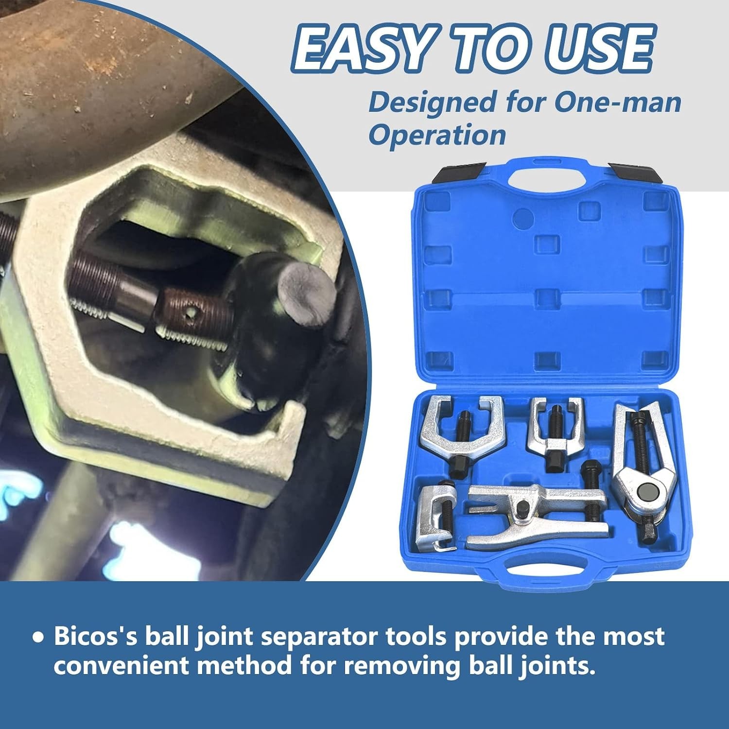 Heavy-Duty 5-in-1 Ball Joint Separator and Pitman Arm Puller – Durable Alloy