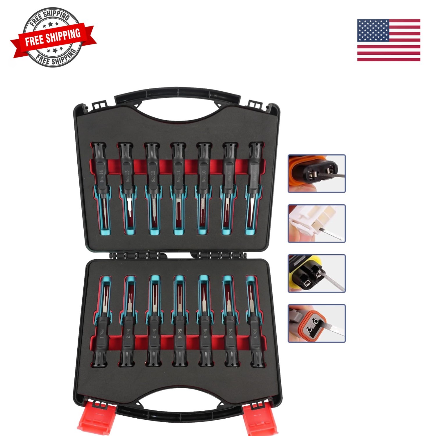 14PCS Universal Terminal Removal Tool Kit, Pin Connector Release | Electrical…