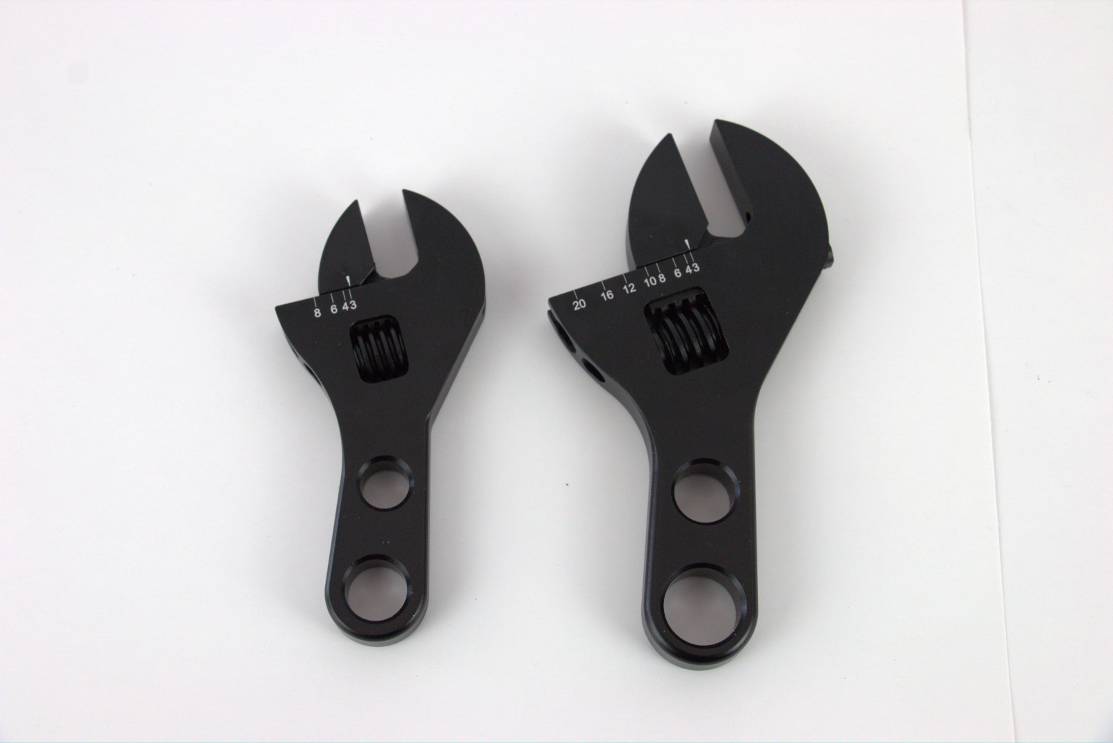 BLACK ALUMINUM STUBBY ADJUSTABLE AN FITTING WRENCH SET -3AN TO -20AN #5821/5822