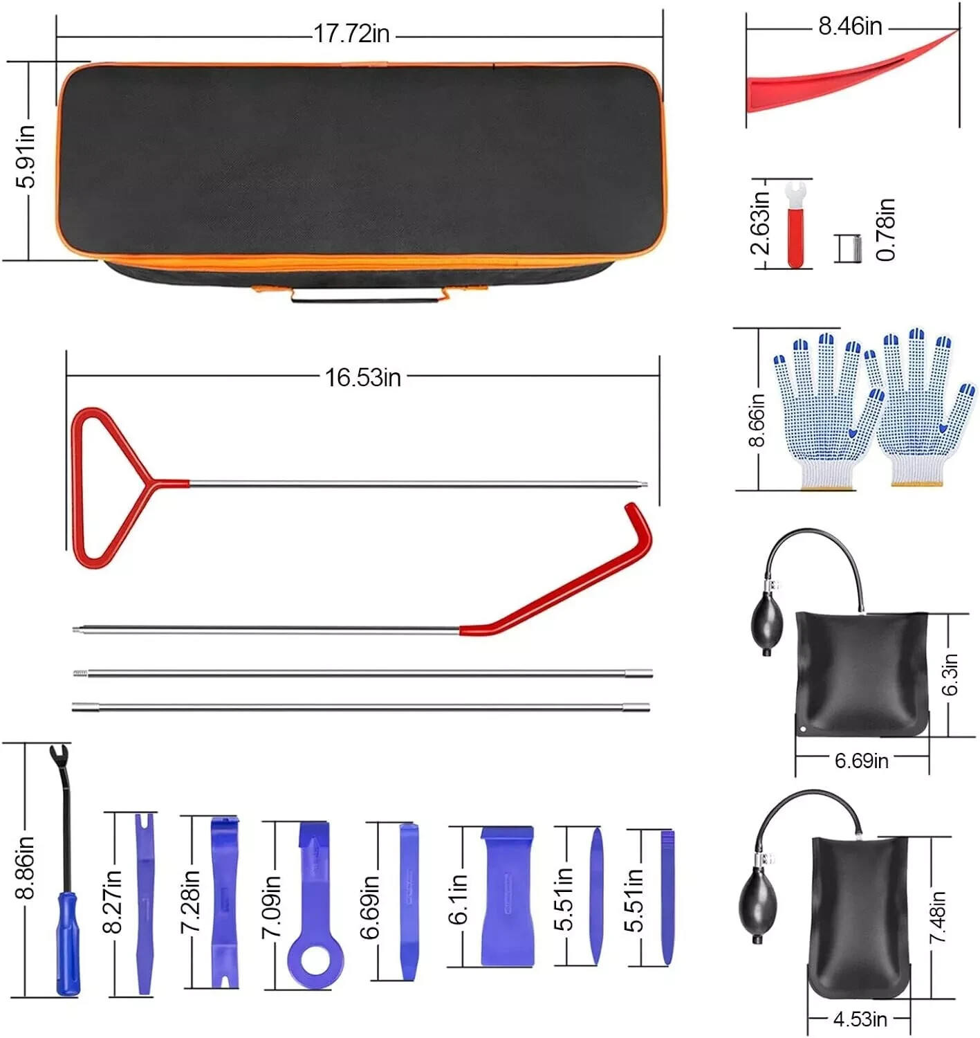 NEW 24 PCS Car Repair Tool Kit Professional Emergency Tool Kits with carry Bag
