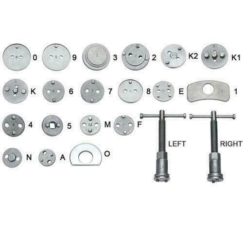Set 22Pcs Universal Heavy Duty Disc Brake Caliper Tool Kit and Wind Rewind Back