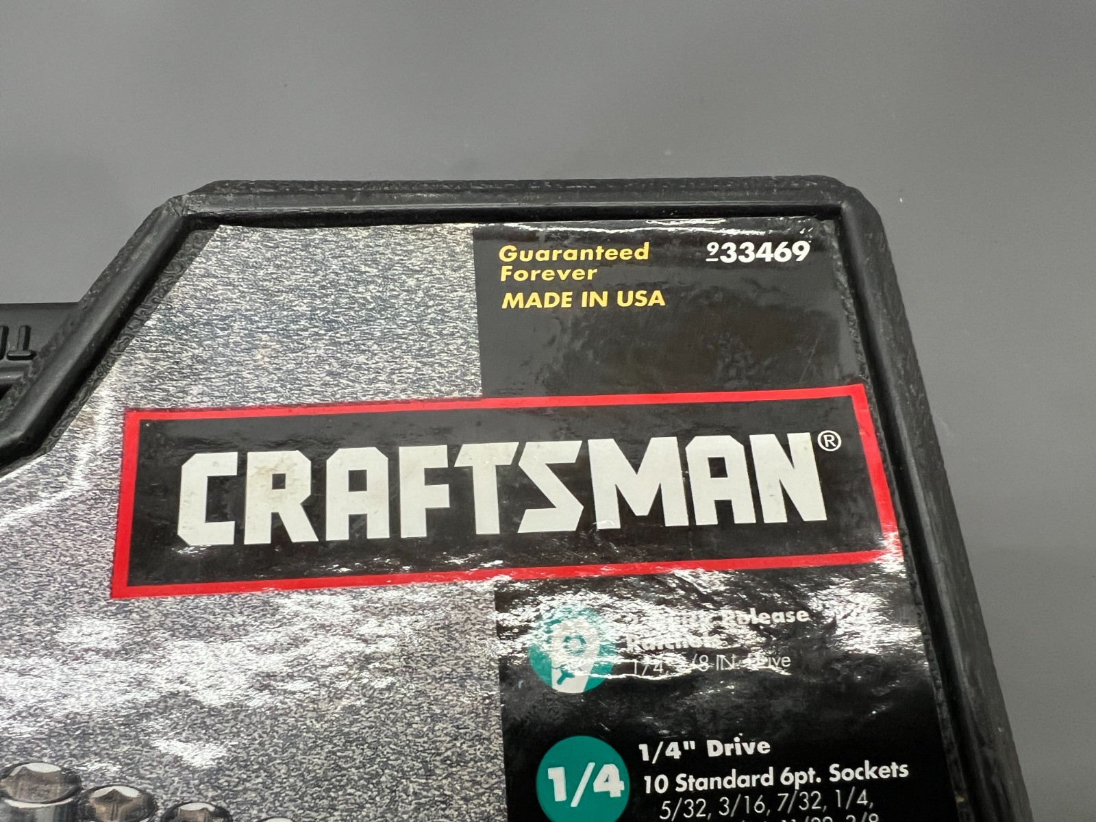 VINTAGE CRAFTSMAN 9 33469 69PC MECHANICS TOOL SET W CASE COMPLETE – EXC – USA